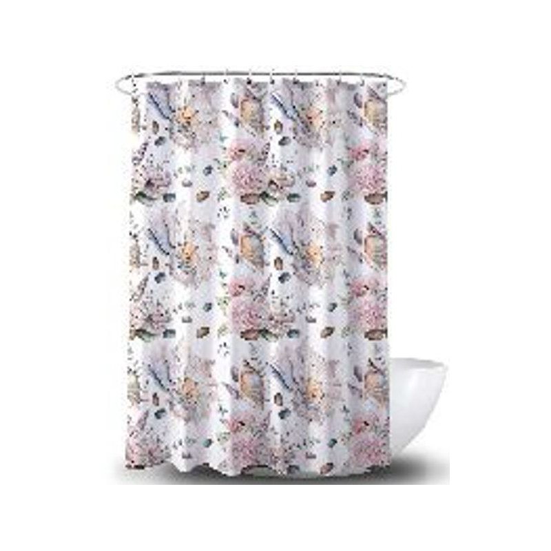 Oxford Fabric Bathroom Shower Curtain Mildew Mould Resistant 180 X 180 Cm