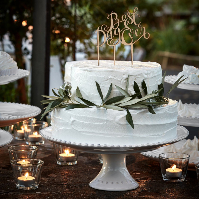 Pearl Stoneware Cake Stand