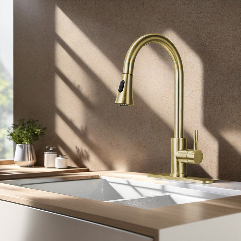 Casa Eclat Kitchen Faucet Side Spray, Gold