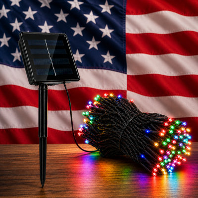 Foxborough 200 LED Solar String Lights with 8 Modes Outdoor Waterproof Decorative Lights for Garden Patio and Party
