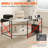 Lagail L-Shaped Metal Base Computer Desk-829419632