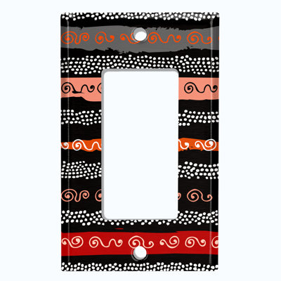 Patterned 1 - Gang Toggle Light Switch Standard Wall Plate