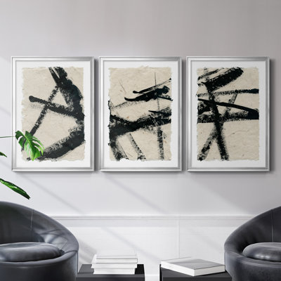 " Lines Crossed I " 3 - Pieces