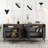 Modern Console Table with Wall Mount Feature, Walnut & Anthracite Colors, 70.9 x 30.7 x 13.8 inches | 100% Melamine Coated Particle Board, Thickness: 0.7 inches | Stylish Design with Multiple Shelves, Ideal for Living Room & Entryway-449624820-449624813-449624812