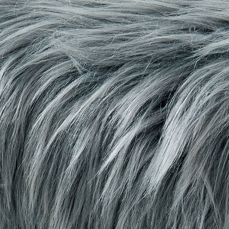 Faux Fur Upholstered Bench, Gray
