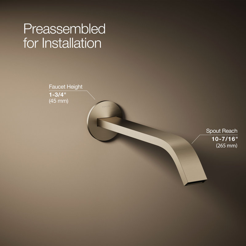 Components Wall-Mount Bathroom Sink Faucet Trim, Vibrant Brushed Bronze