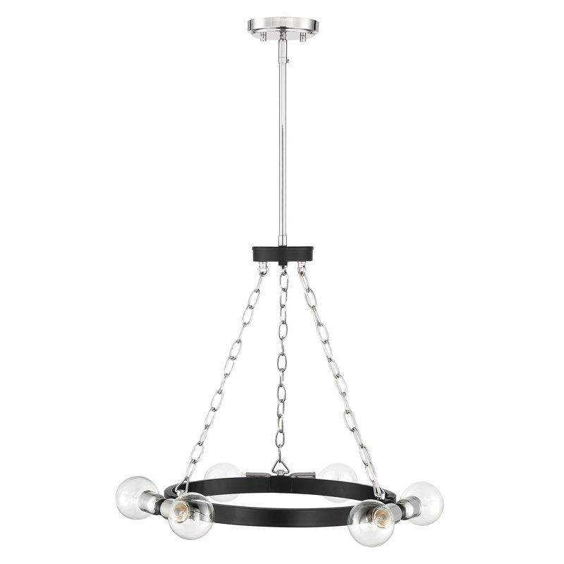 Lustre de roue de style bougie 6 lumières Hornsea