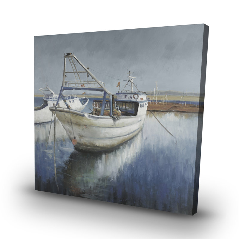 fishing boat - 32"x32" art on canvas