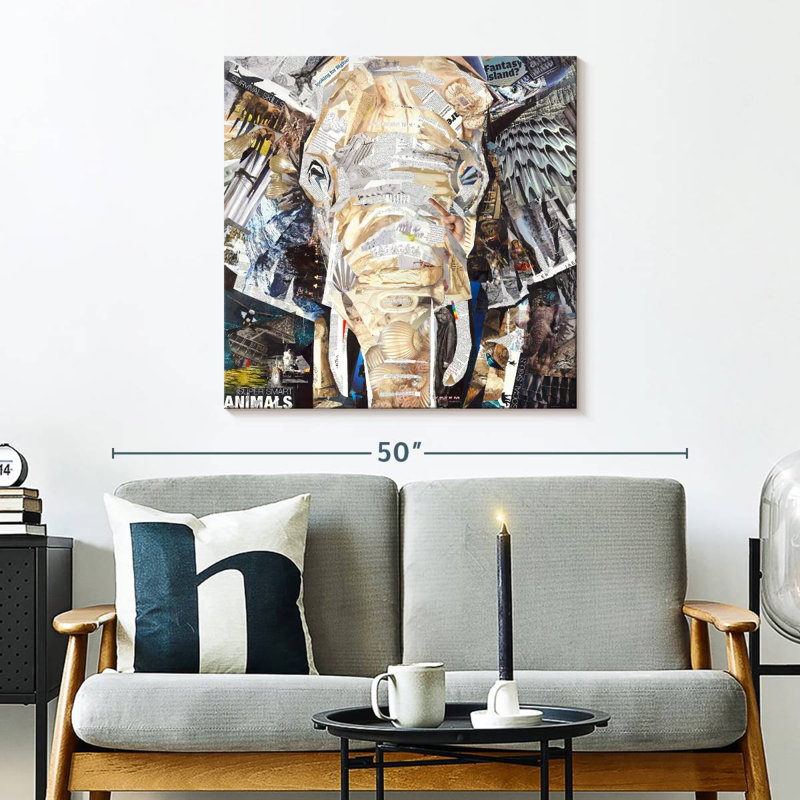 Brampt Elephants Gaze, 30'' H x 30'' W