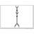 Modern Free Standing Coat Rack with 8 Hooks, Ideal for Entryway and Bedroom, Sturdy Metal Construction, Elegant Black Finish