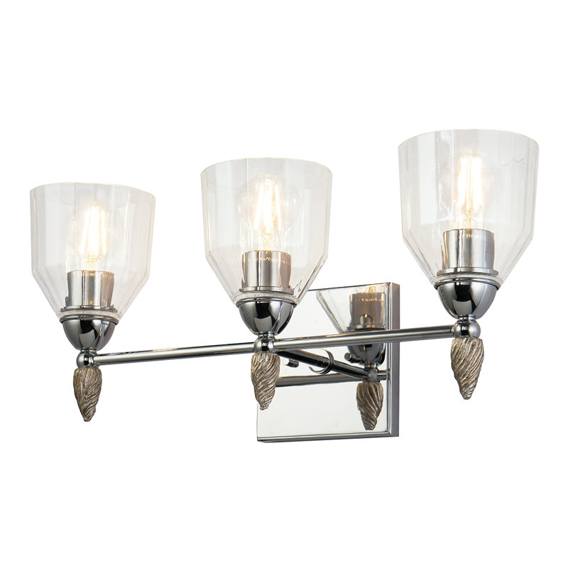Ensemble de meuble-lavabo 3 lumières Stiefel, Chrome/argent