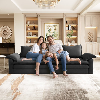 4 Seater Chenille Sofa