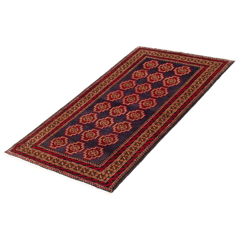 Tapis bleu marine en laine noué à la main de conception unique nouvel âge 3 pi 4 po x 6 pi 0 po Kalgoorlie