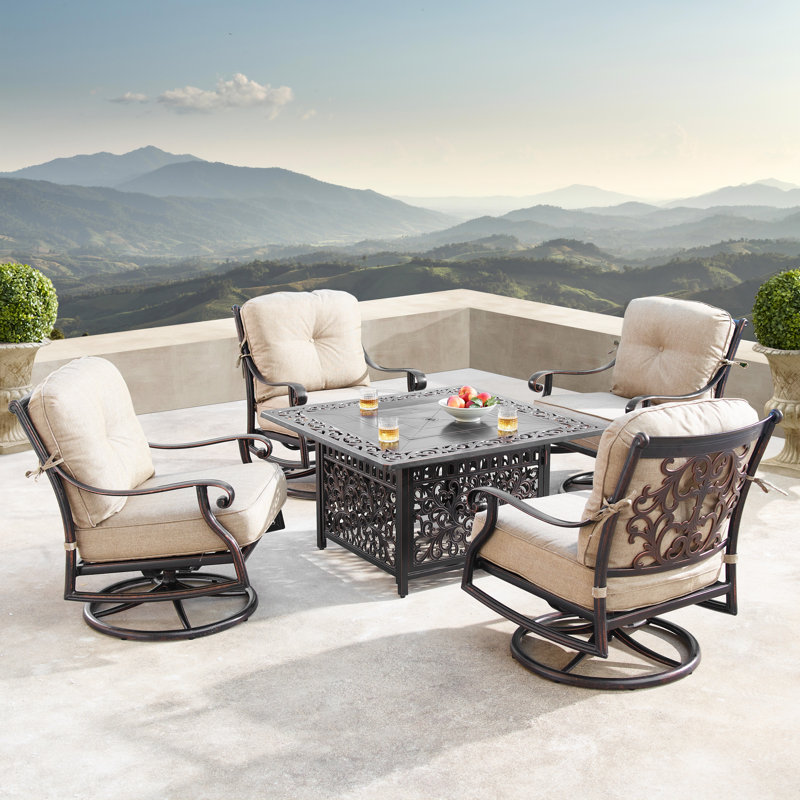 Traci Outdoor 5 - Piece Conversation Set