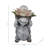 Garden Statuary Magnesia Turtle Design With Flower Cap And Crackled Glass Globe Light For Home Garden Use - 15" Gray