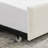 Upholstered Tufted Daybed with Trundle Boucle Fabric Sofa Bed with Vertical Stripe Backrest