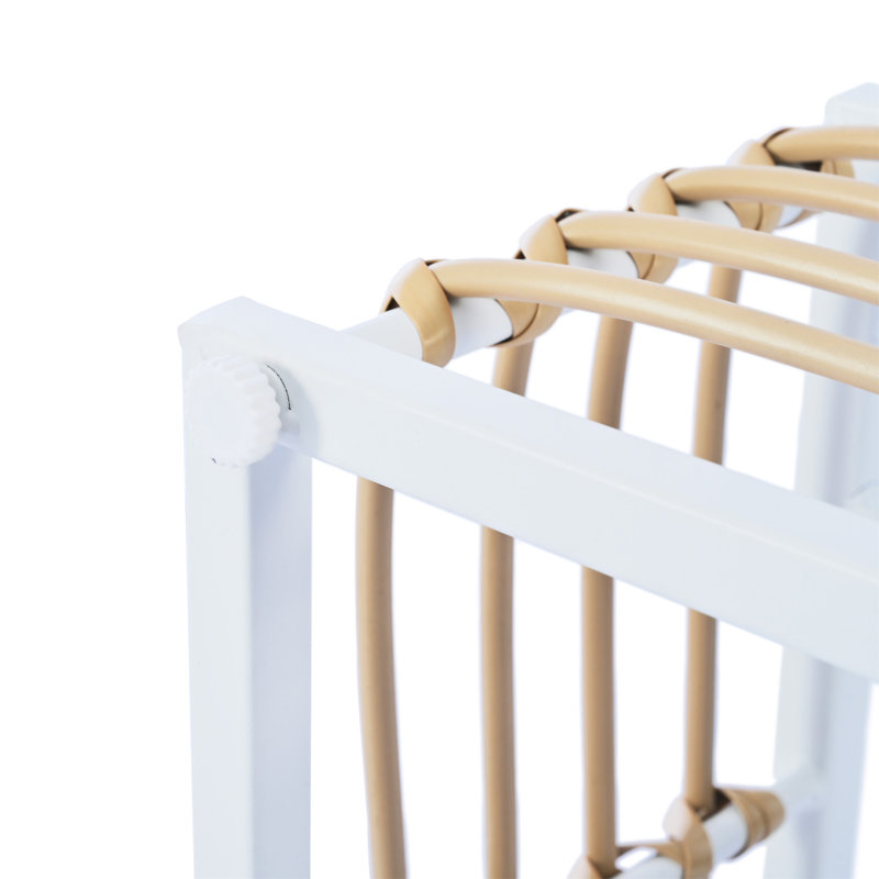 Ensemble de canapé modulaire en métal 7 pièces Modern Minimalist, Naturel, Blanc