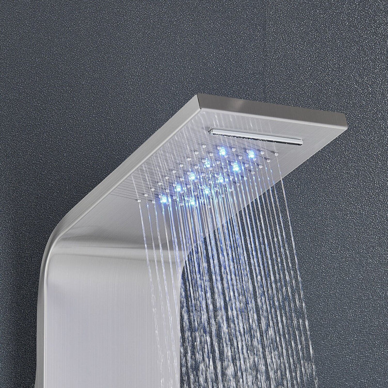 Panneau de douche 45,27 po avec pomme de douche fixe