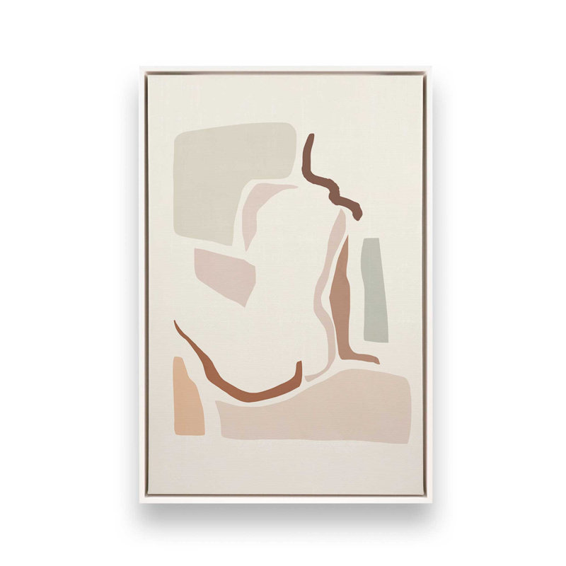 Modern Muse v1 Print on Canvas, Opaque White Floater Framed, 48.75" H x 32.75" W x 1.75" D
