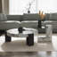 Table basse blanche avec table d'appoint blanche
