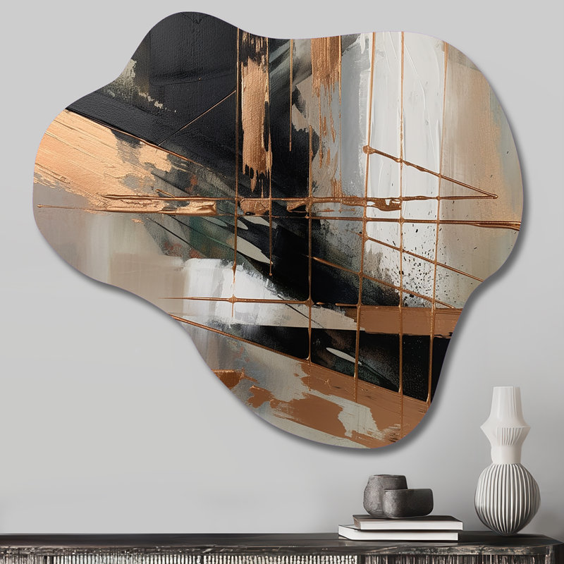 Décoration murale irrégulière en forme de nuage brun et noir au-delà des limites III, H 28 po x l 25 po