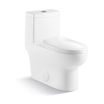 Belfry Bathroom Massenburg 6L LPF Elongated Chair Height Floor Mounted Kit (Seat Included)