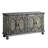 Rustic Gray Finish Console Cabinet