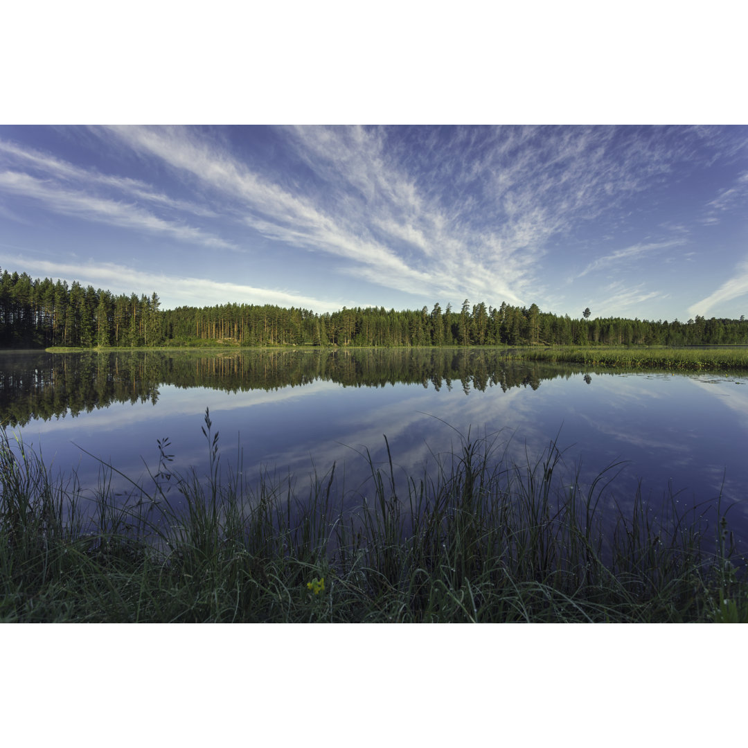 Friedliche See- und Waldlandschaft von Marcus Lindstrom - Kunstdrucke auf Leinwand ohne Rahmen