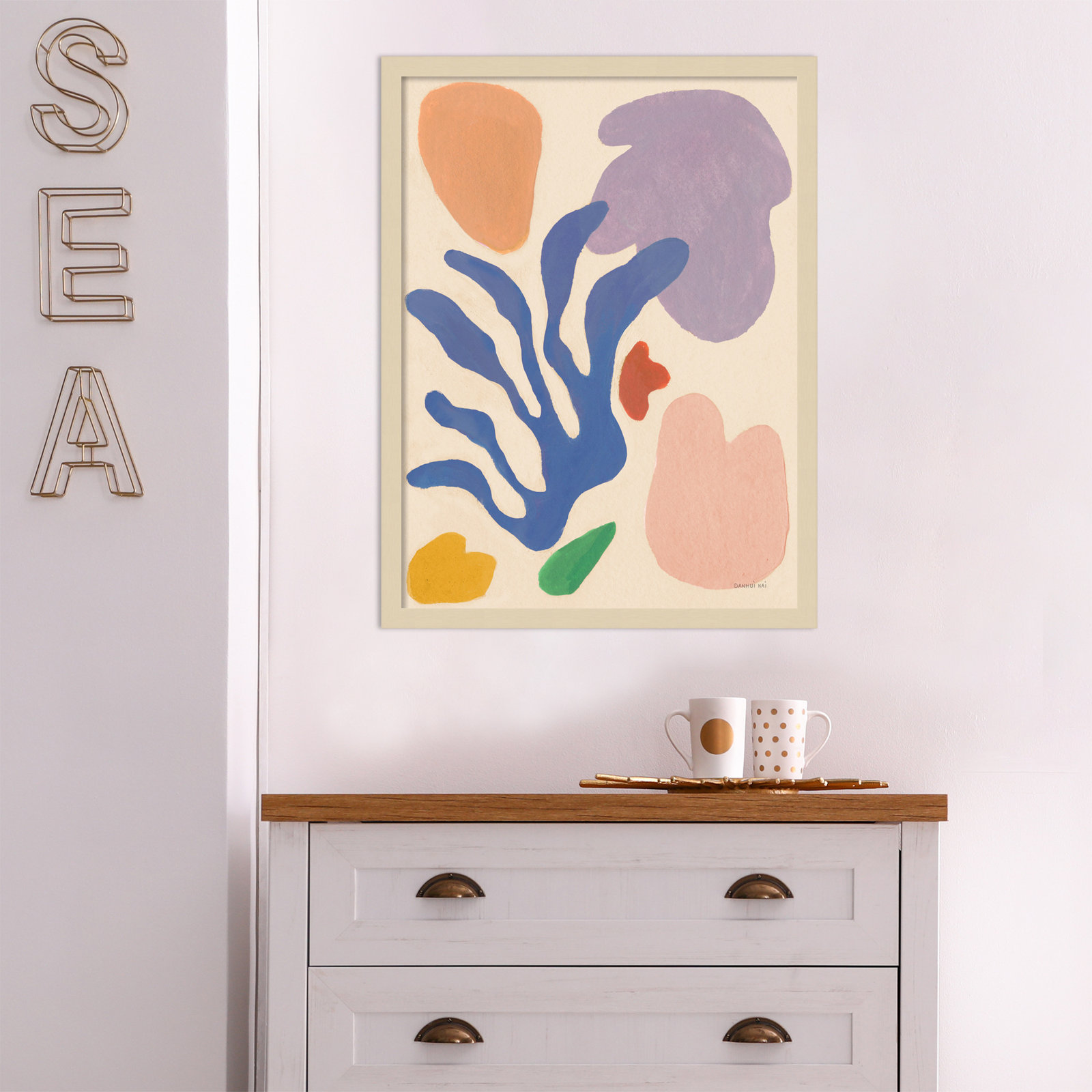 Honoring Matisse Warm by Danhui Nai, Brown, 25" H x 19" W x 1" D