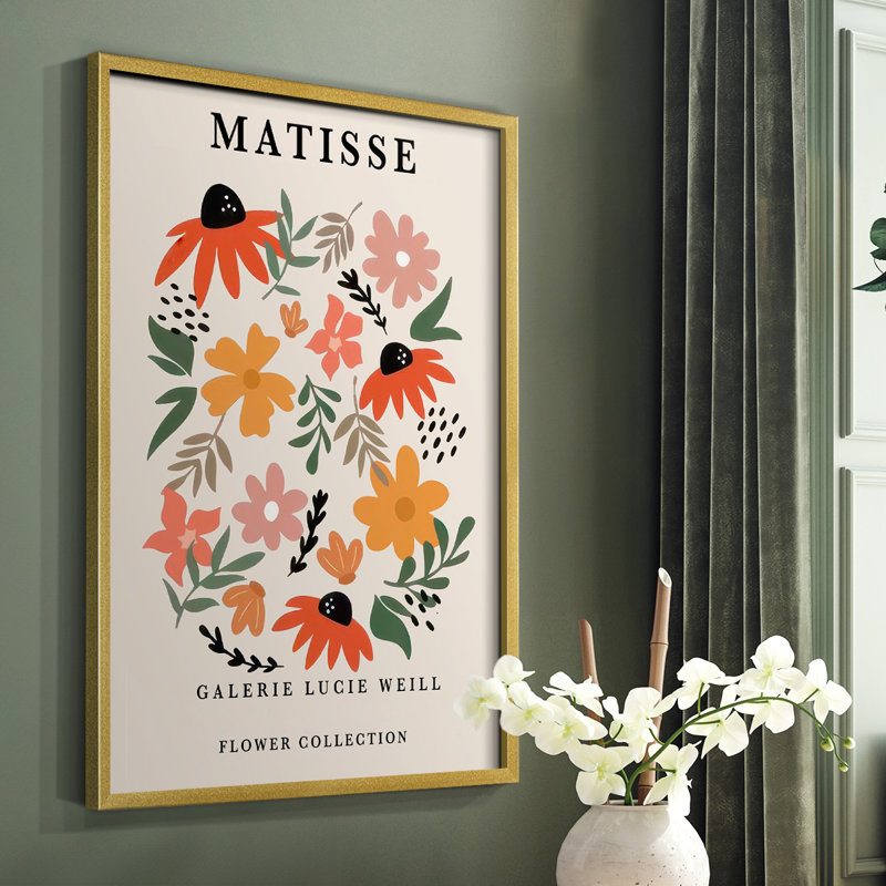 Matisse CXCI, reproduction encadrée - bois massif, H 20 po x l 16 po