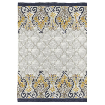 Albers Machine Woven Grey Indoor Rug