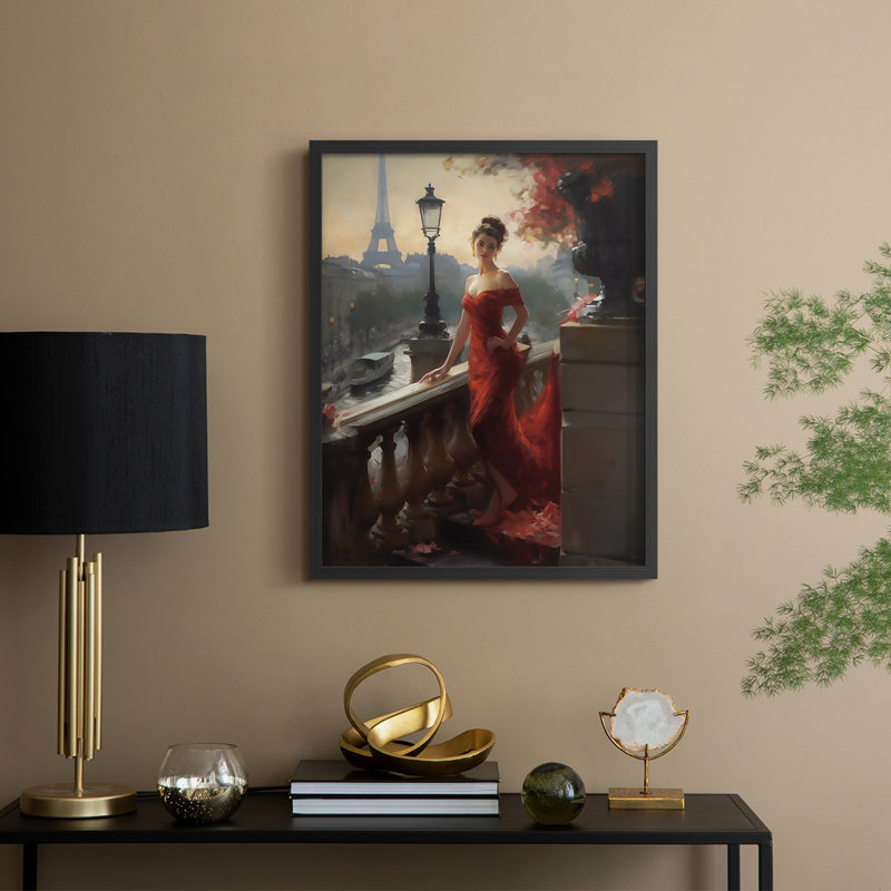 Reproduction encadrée WOMEN Series CDL XXII - bois massif, H 30 po x l 24 po, Noir, noir, noir, noir