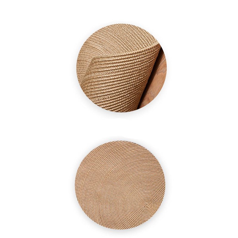 Tapis en jute tissé à la machine Champery, Rond 2 pi 7 po
