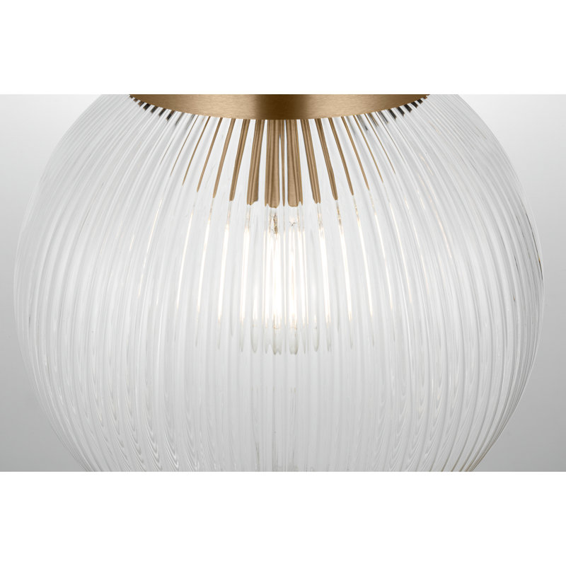 Plafonnier Drew et Jonathan Preston 10 po à intensité variable, 1 lumière, en laiton satiné, Satin Brass