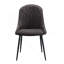 Ensemble de 2 chaises d'appoint en tissu et finition noire