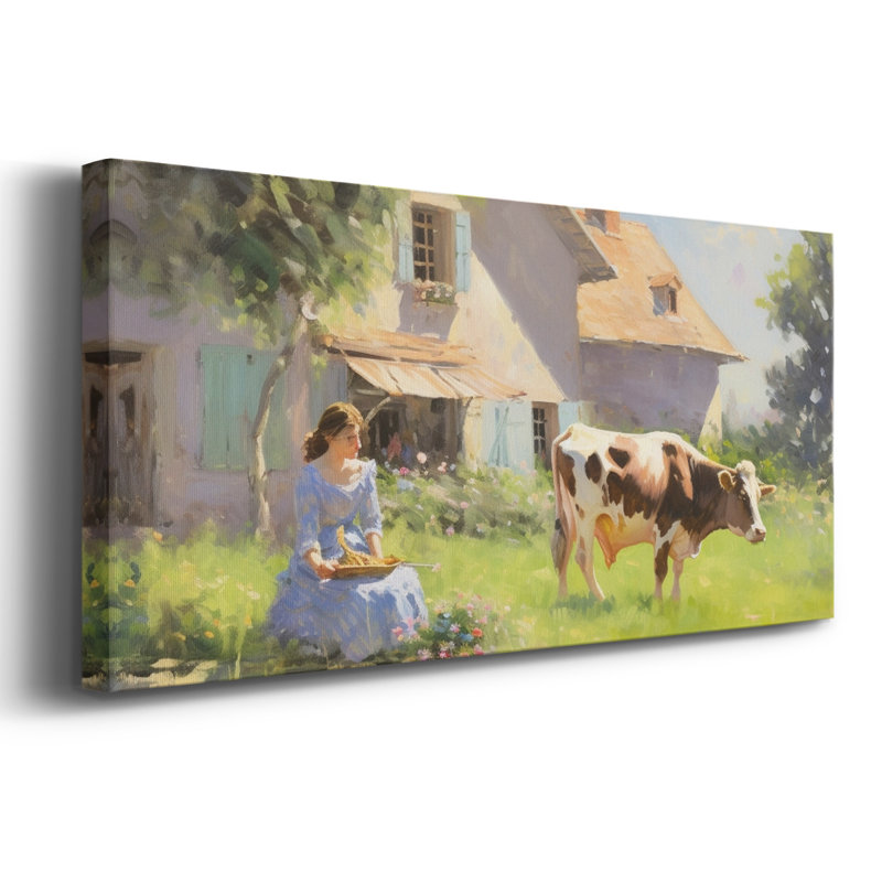 Série paysage - CCCLLXXXI - Toile tendue avec châssis - Prêt à être accroché, H 12 po x l 30 po