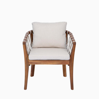 Outdoor Dining Armchair with Cushions