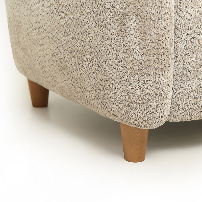 Causeuse avec dossier courbé Nordic Chair, Camel Fabric