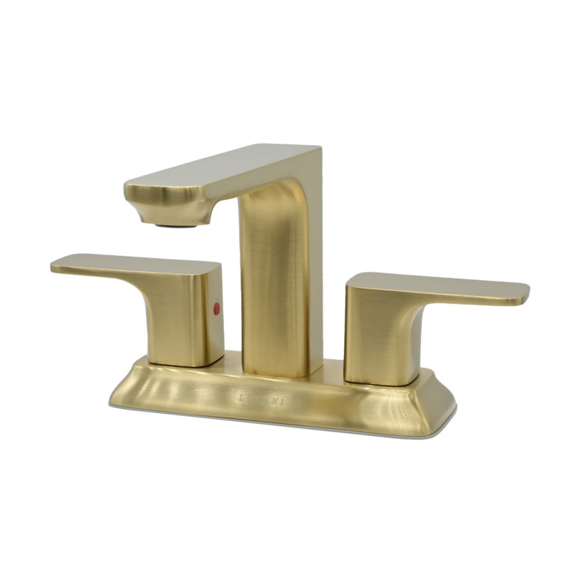 Lulani Corsica Centerset Bathroom Faucet with Drain Assembly, Champagne Gold