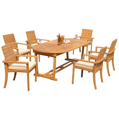 Algrave Outdoor 7 - Piece Teak Dining Set
