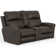 Seibert Top Grain Leather Match Power Zero Gravity Reclining Console Loveseat with Power Headrest