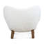 Chaise Pelican Sherpa - Blanc nuage / noyer