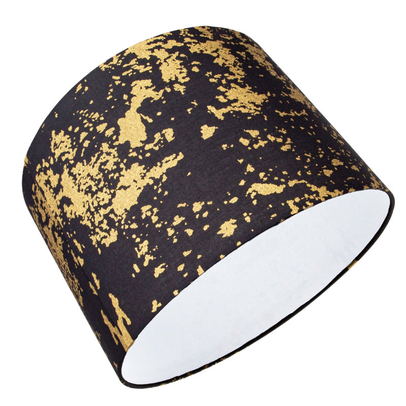 30cm Cotton Drum Lamp Shade, Black