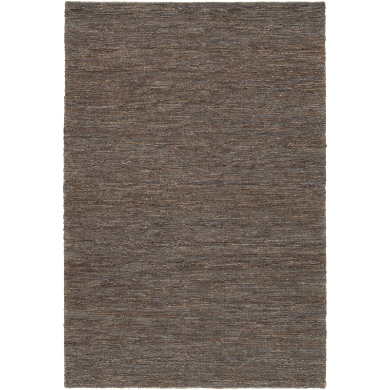 Tapis brun en jute tissé à la main Bedford, Rectangle 2 pi x 3 pi
