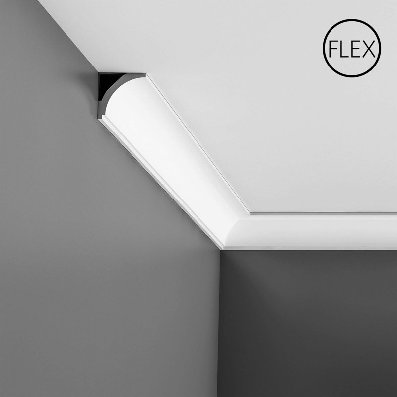 Primed White Flexible Polyurethane Crown Moulding for Ceilings