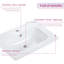 Lavabo de salle de bain en céramique blanc brillant 24 pouces - Lavabo intégré au design moderne et élégant, facile à nettoyer, finition durable, robinet et bonde non inclus