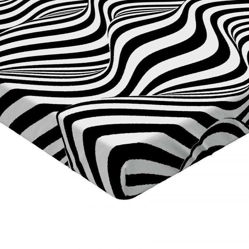 Microfiber Fitted Sheet, Surreal Abstract, Twin Fitted Sheet