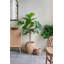 Jardinière ronde en sable et ciment à texture brune tissée H 7,9 po x l 8,1 po x P 8,1 po-1949596107