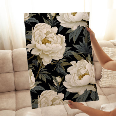 Motif de pivoines florales, reproduction d'art classique sans cadre
