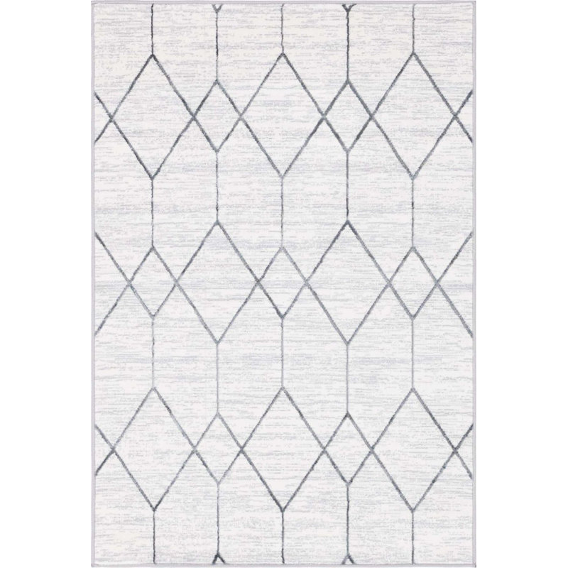 Tapis contemporain Clidy couleur acier, Rectangle 4 pi x 6 pi